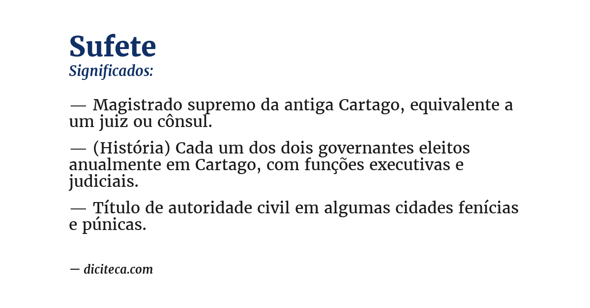 Significado de sufete