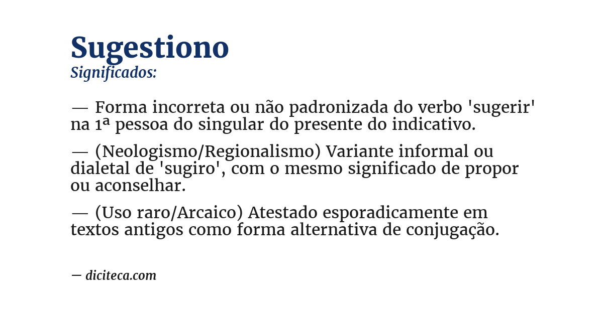 Significado de sugestiono