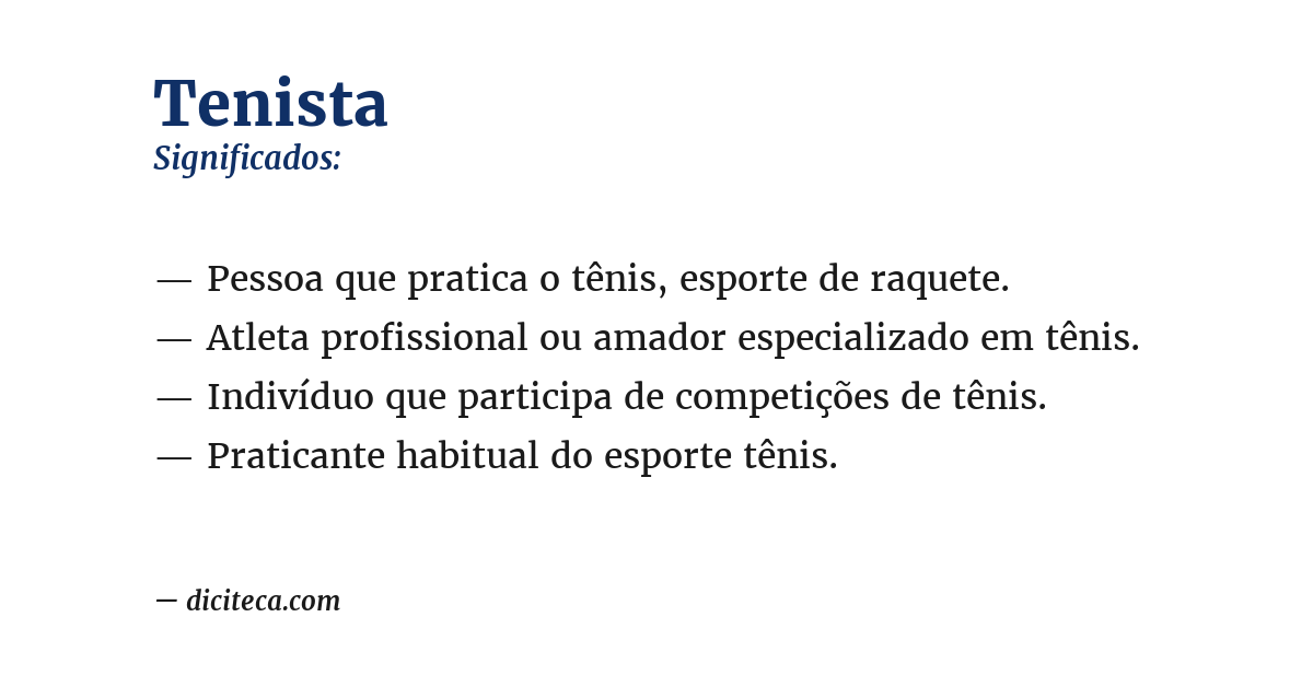 Significado de tenista