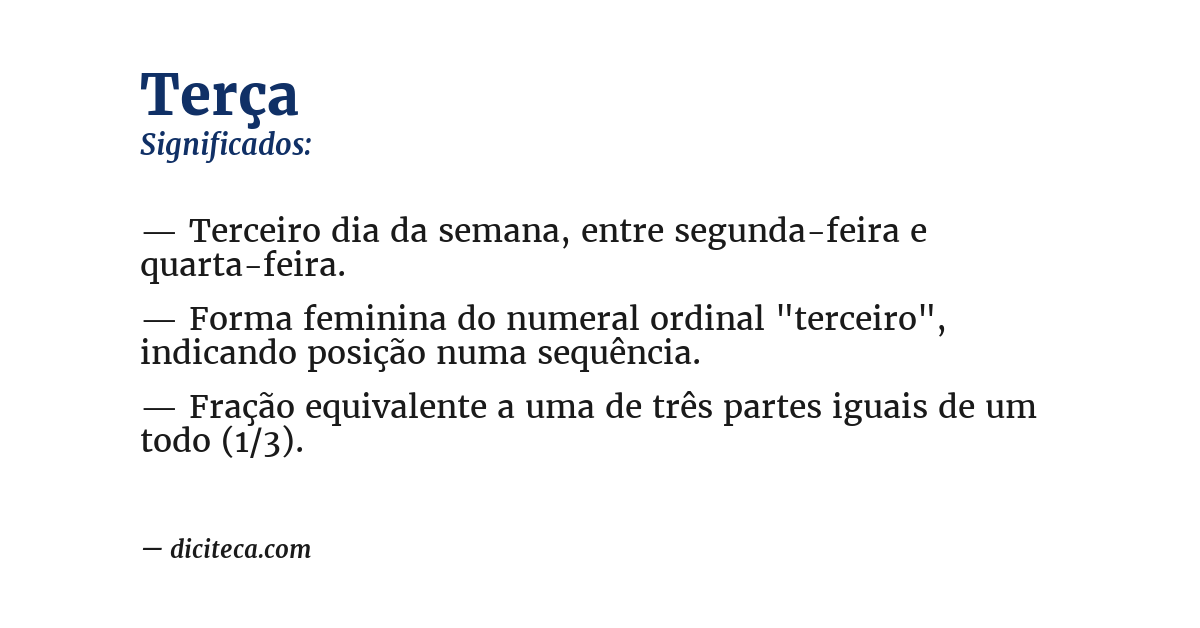 Significado de terça