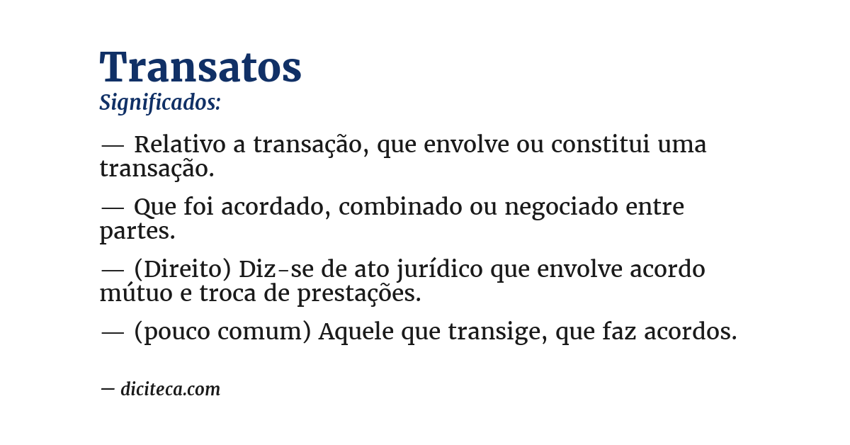 Significado de transatos
