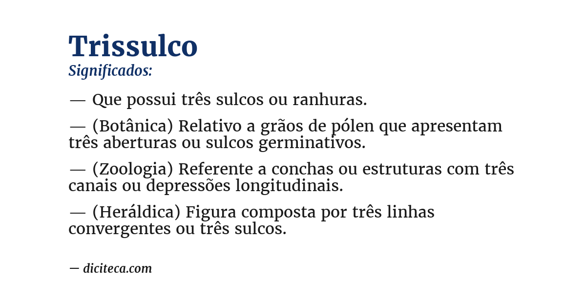 Significado de trissulco
