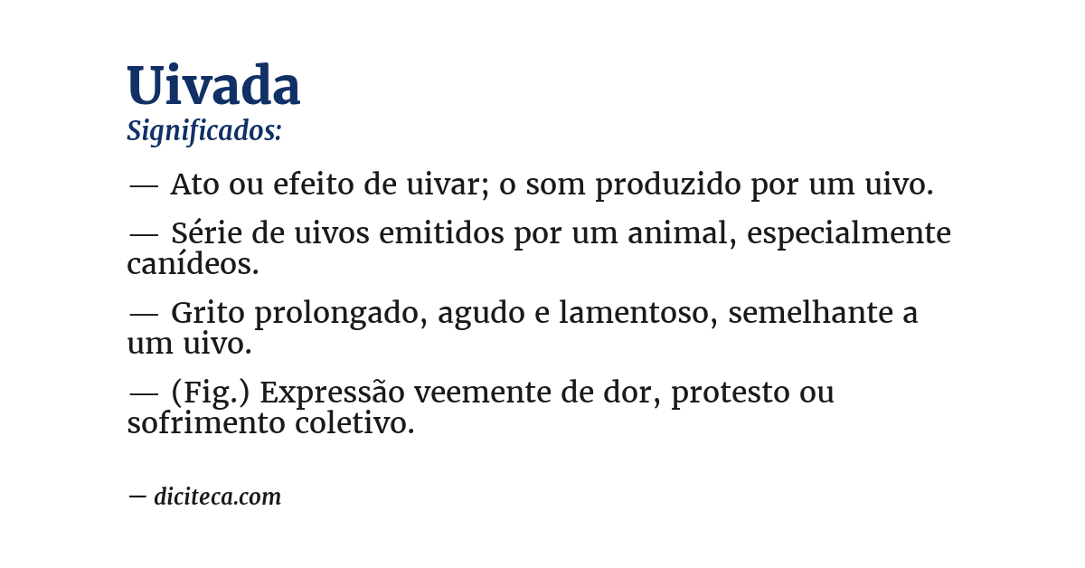 Significado de uivada