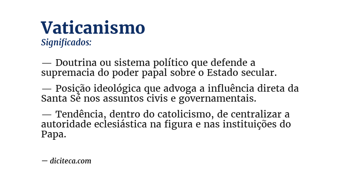 Significado de vaticanismo
