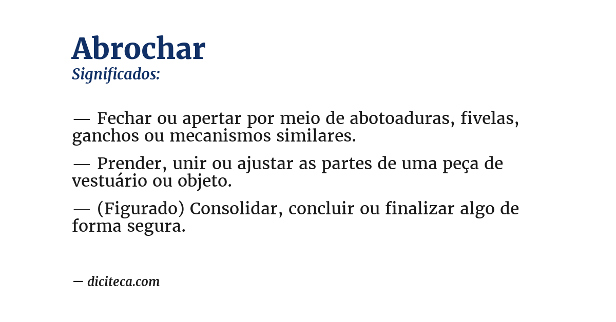 Significado de abrochar