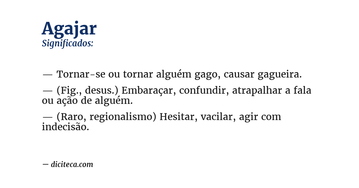 Significado de agajar