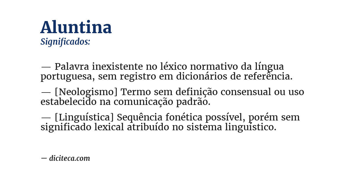 Significado de aluntina