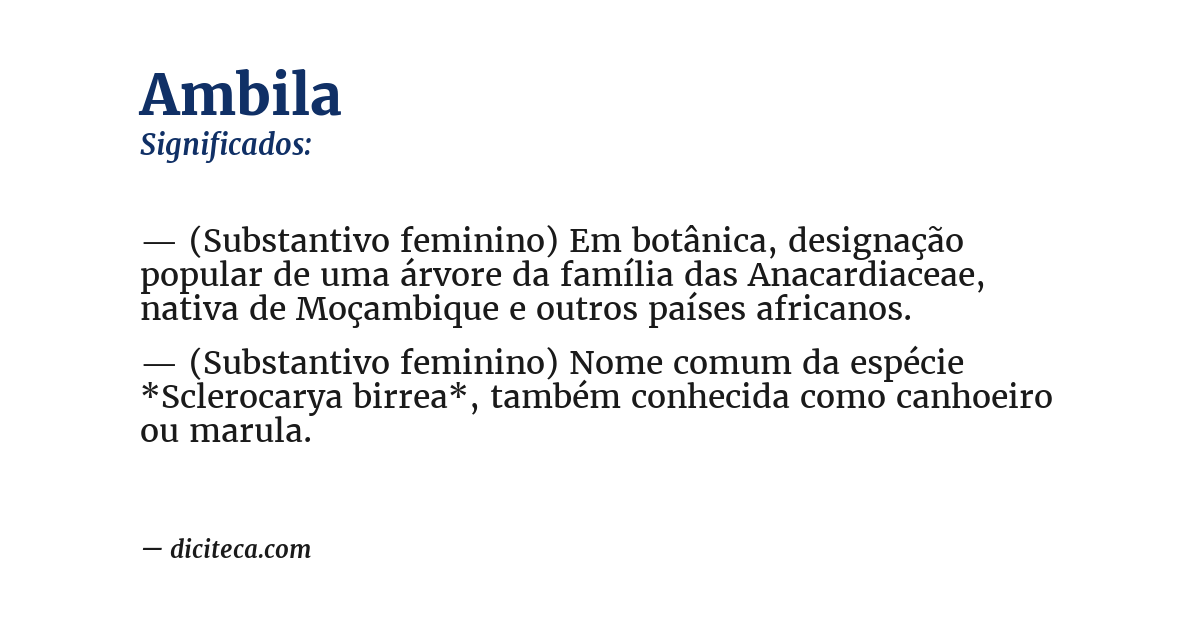 Significado de ambila