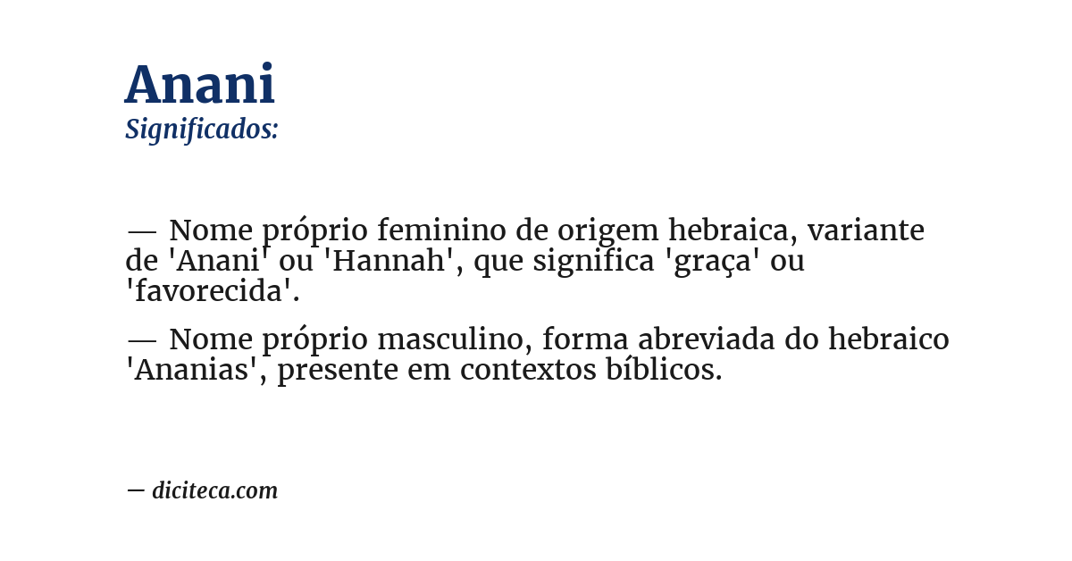 Significado de anani