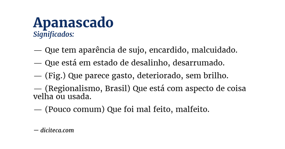 Significado de apanascado
