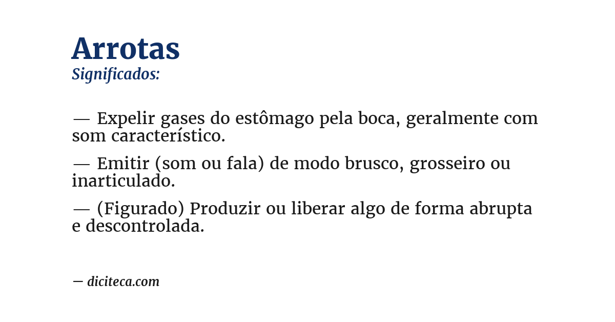 Significado de arrotas