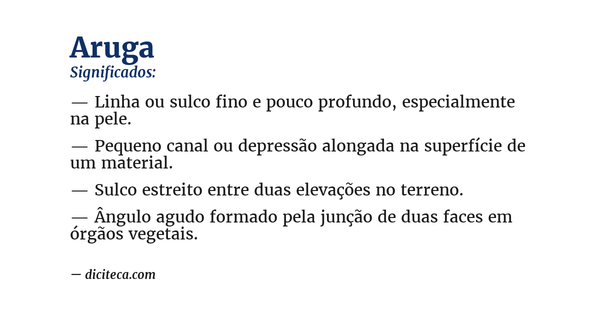 Significado de aruga