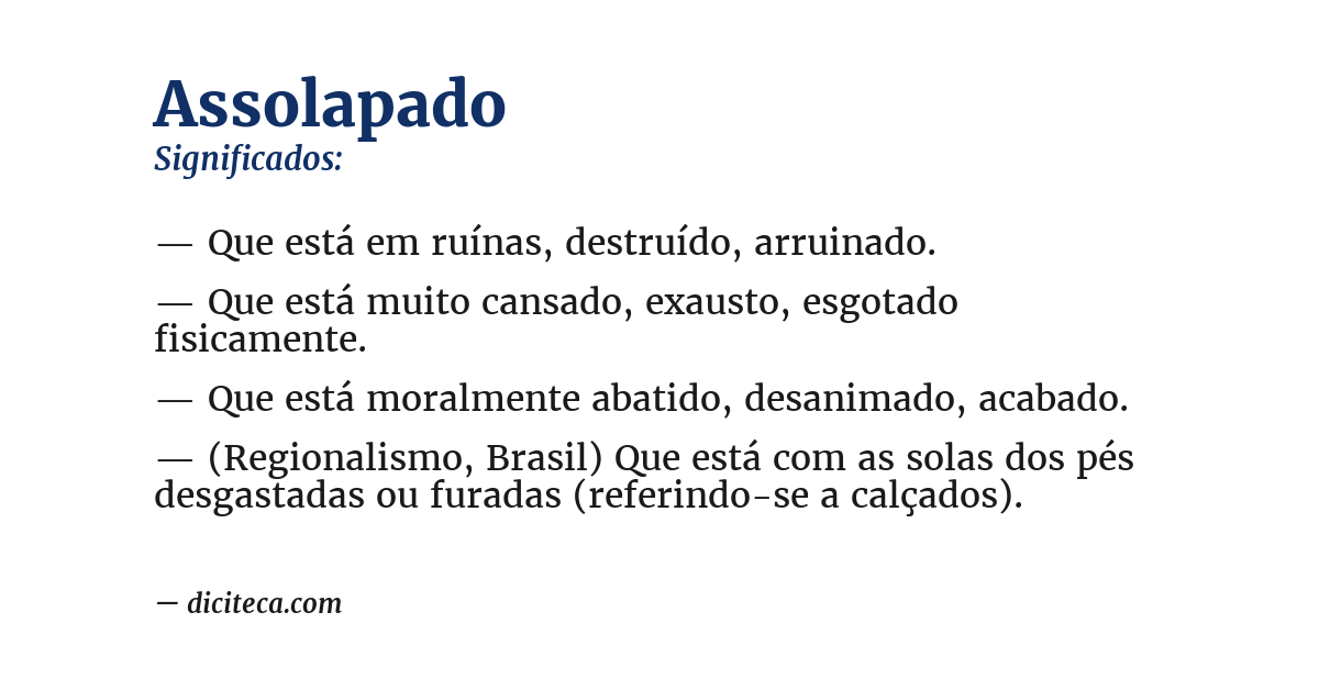 Significado de assolapado
