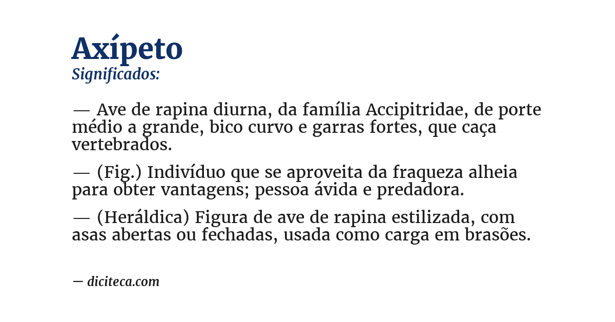 Significado de axípeto