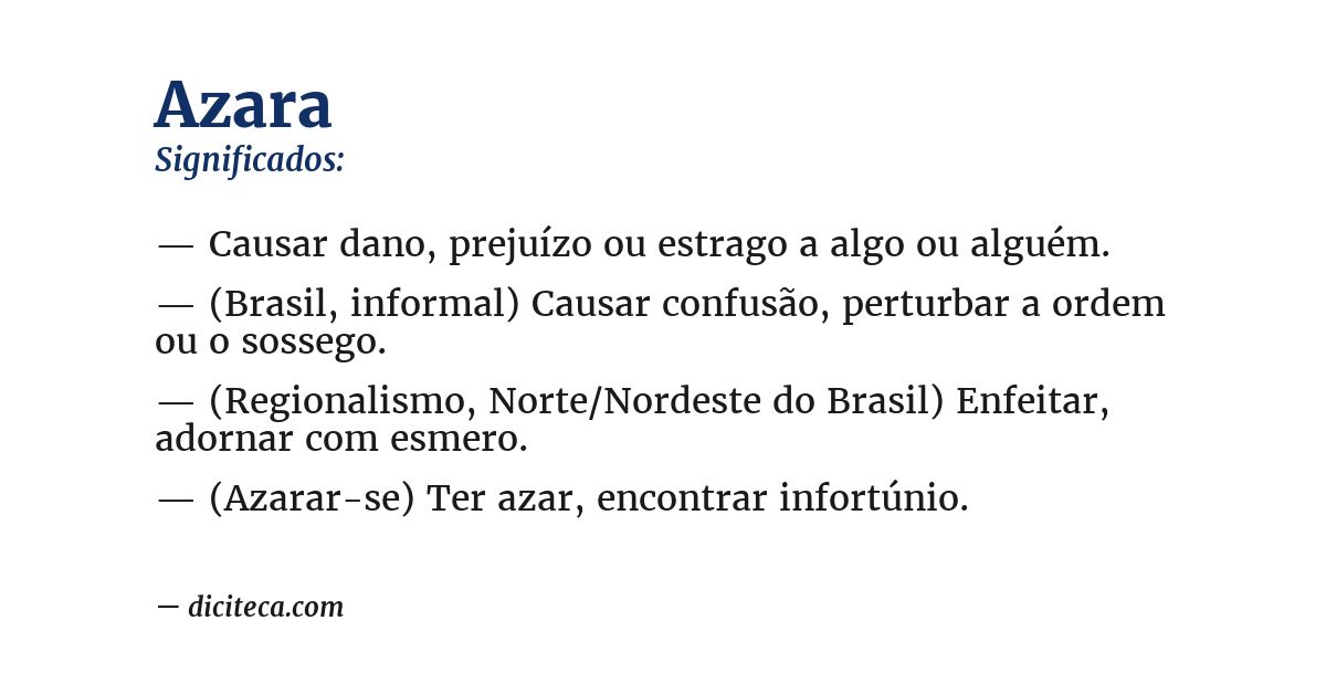 Significado de azara