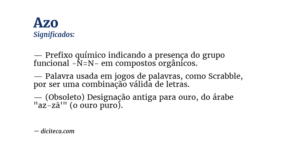 Significado de azo