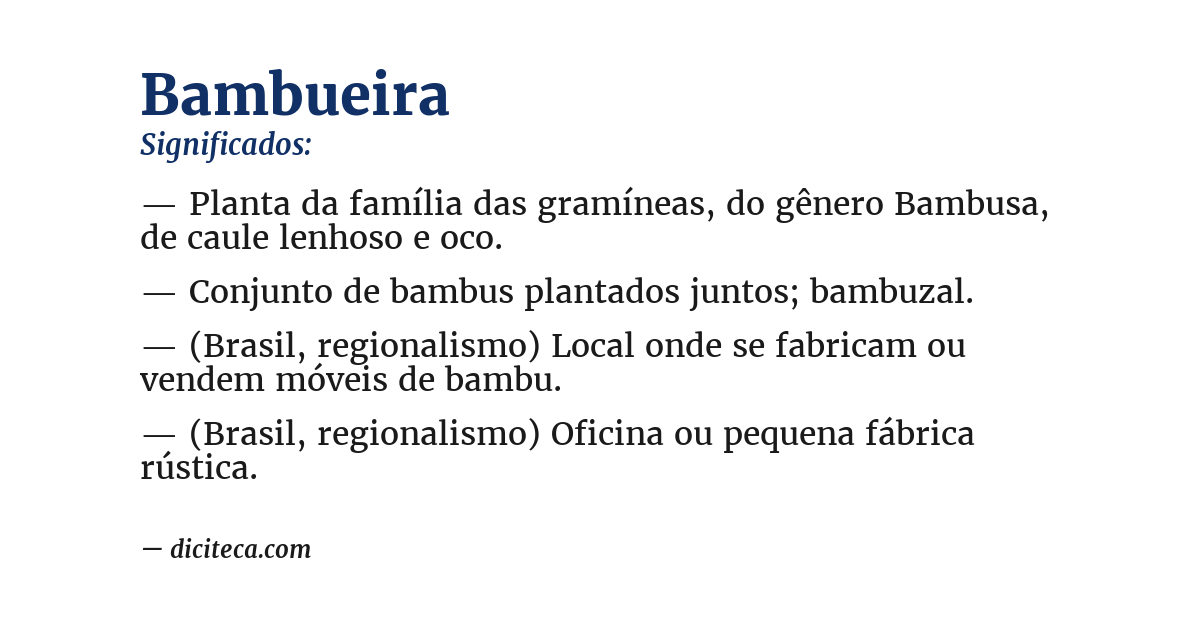 Significado de bambueira