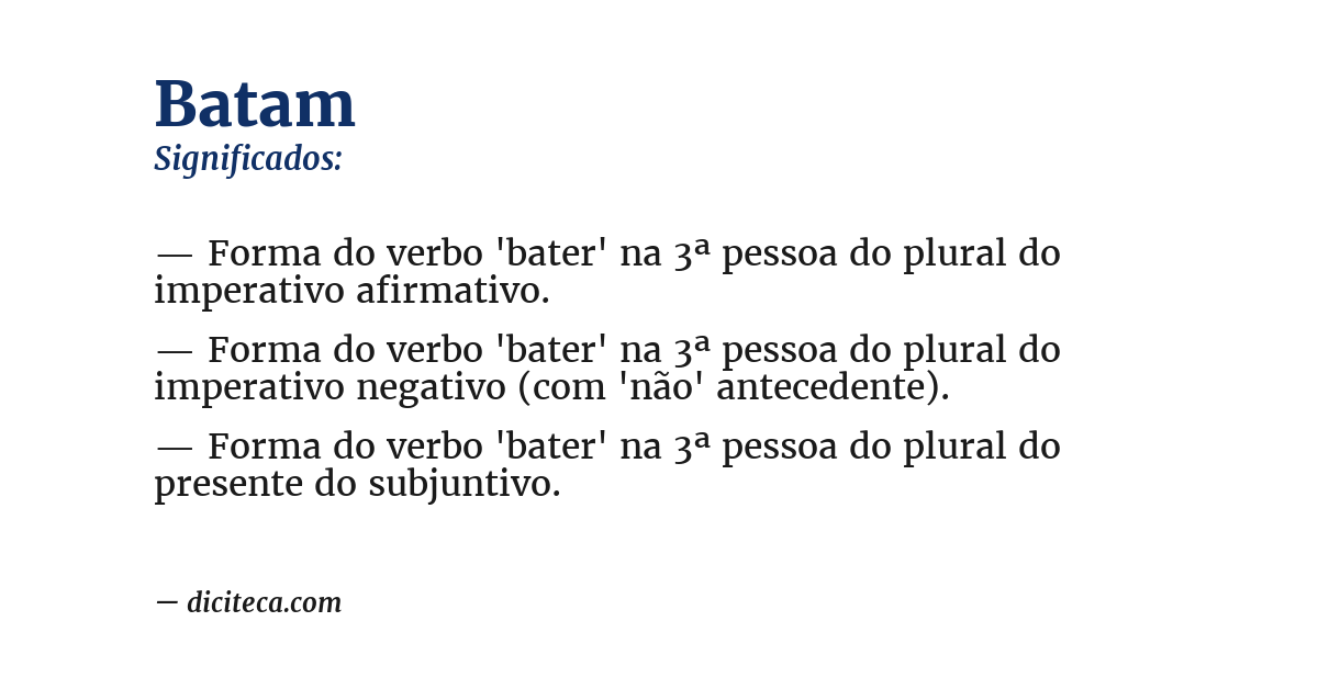 Significado de batam