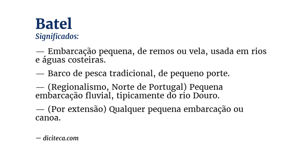 Significado de batel