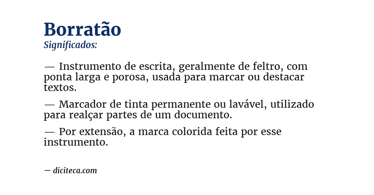 Significado de borratão