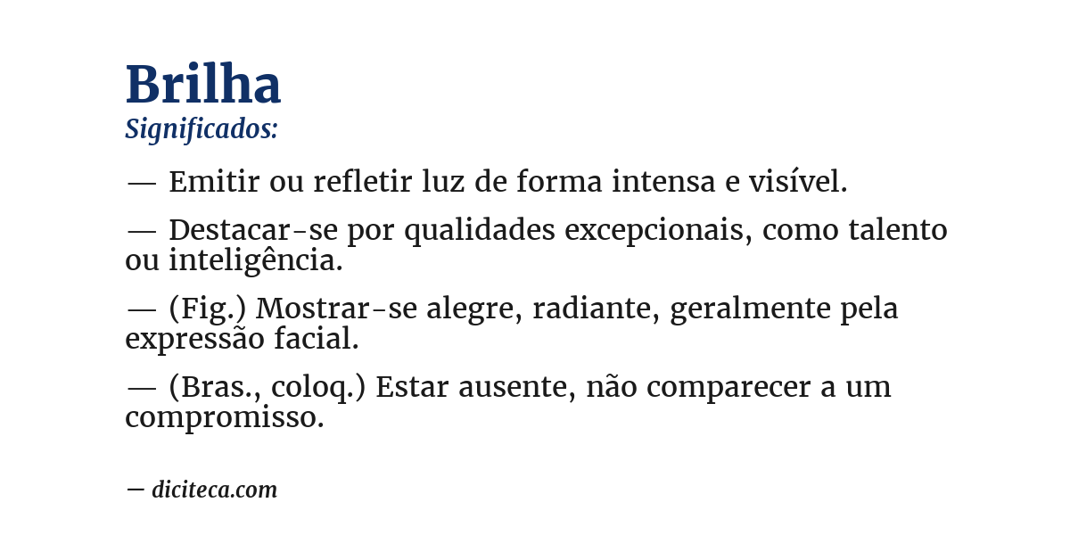 Significado de brilha