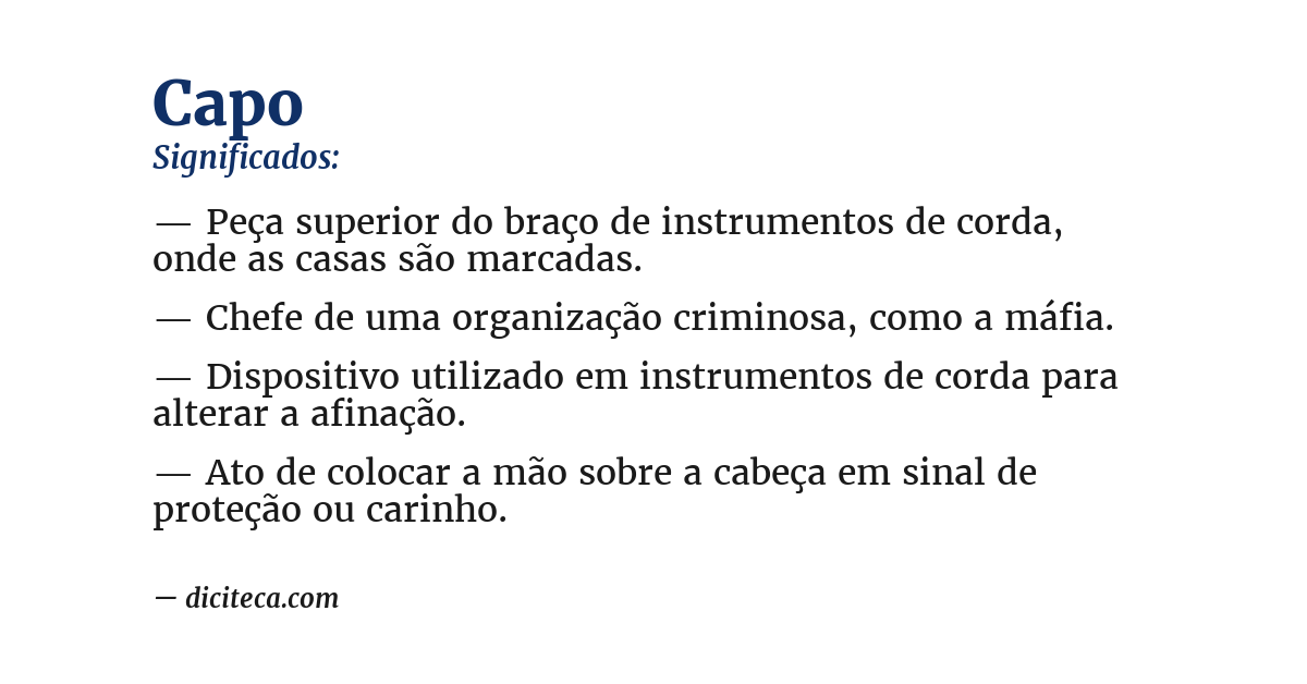 Significado de capo
