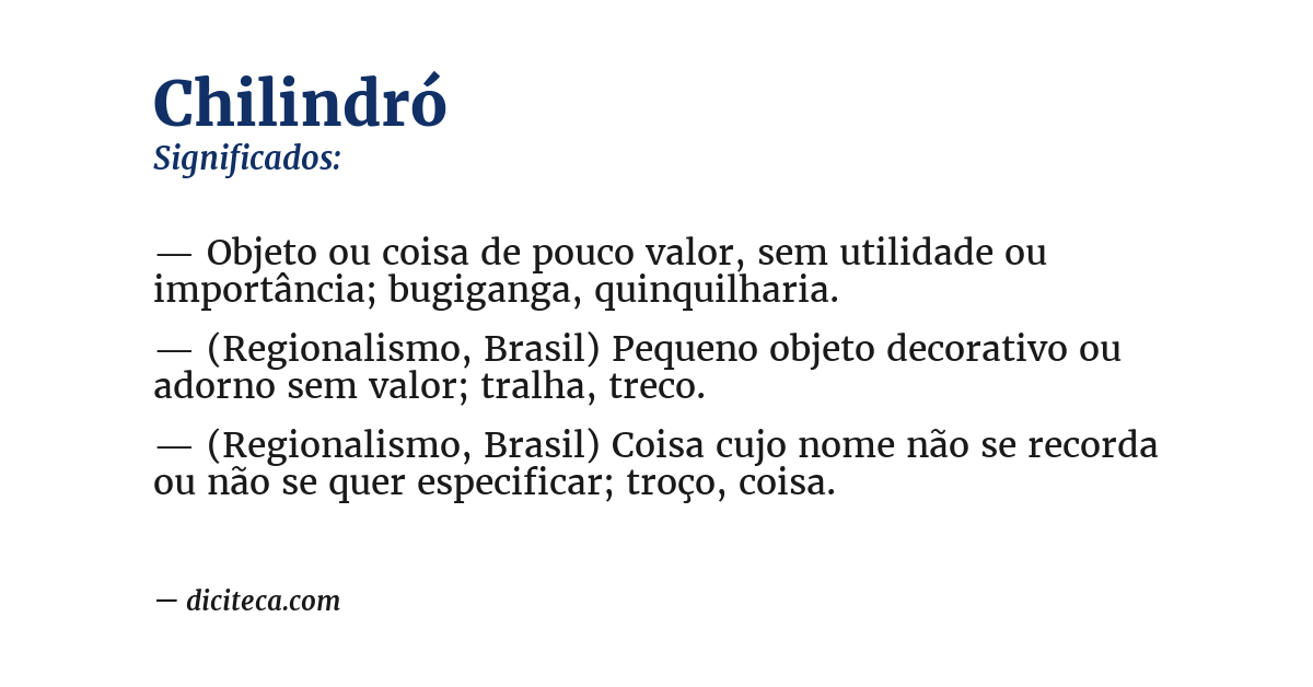 Significado de chilindró