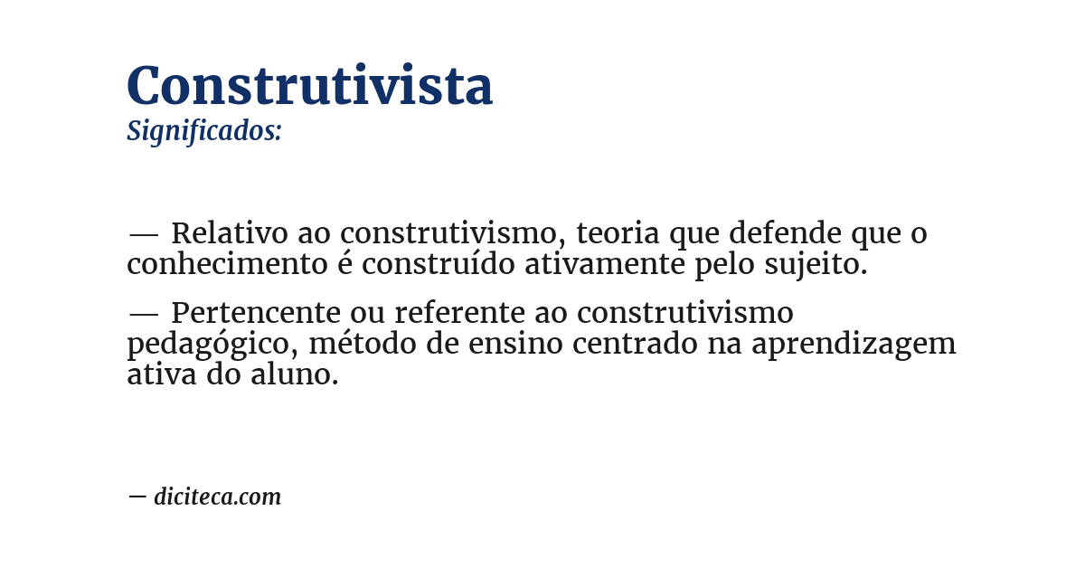 Significado de construtivista