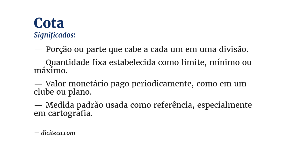 Significado de cota