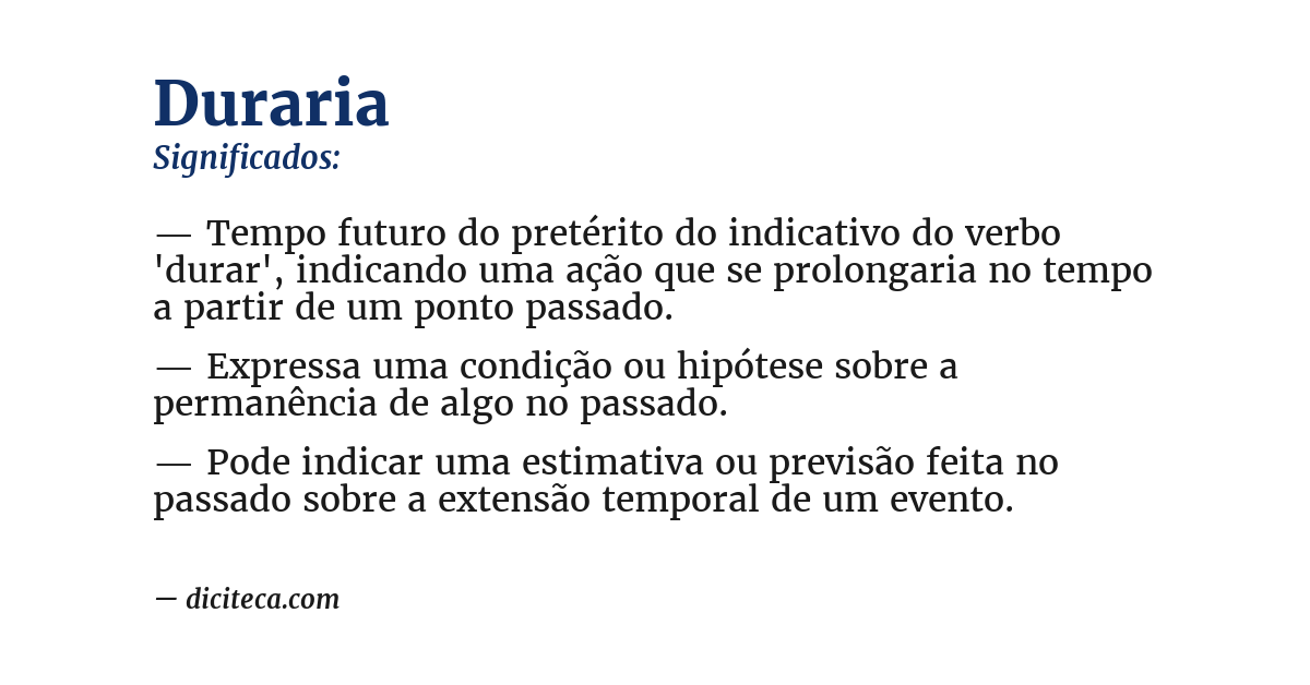 Significado de duraria