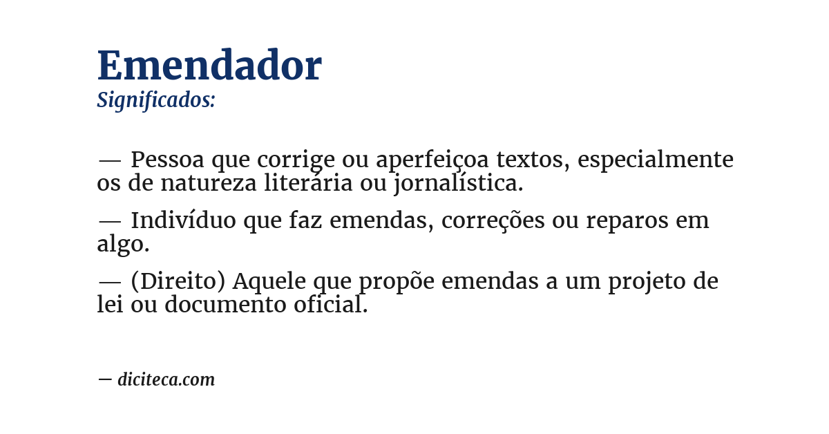 Significado de emendador