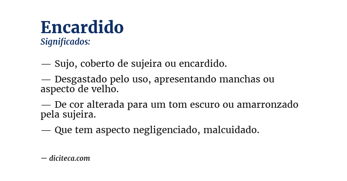 Significado de encardido