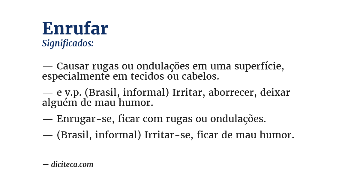 Significado de enrufar