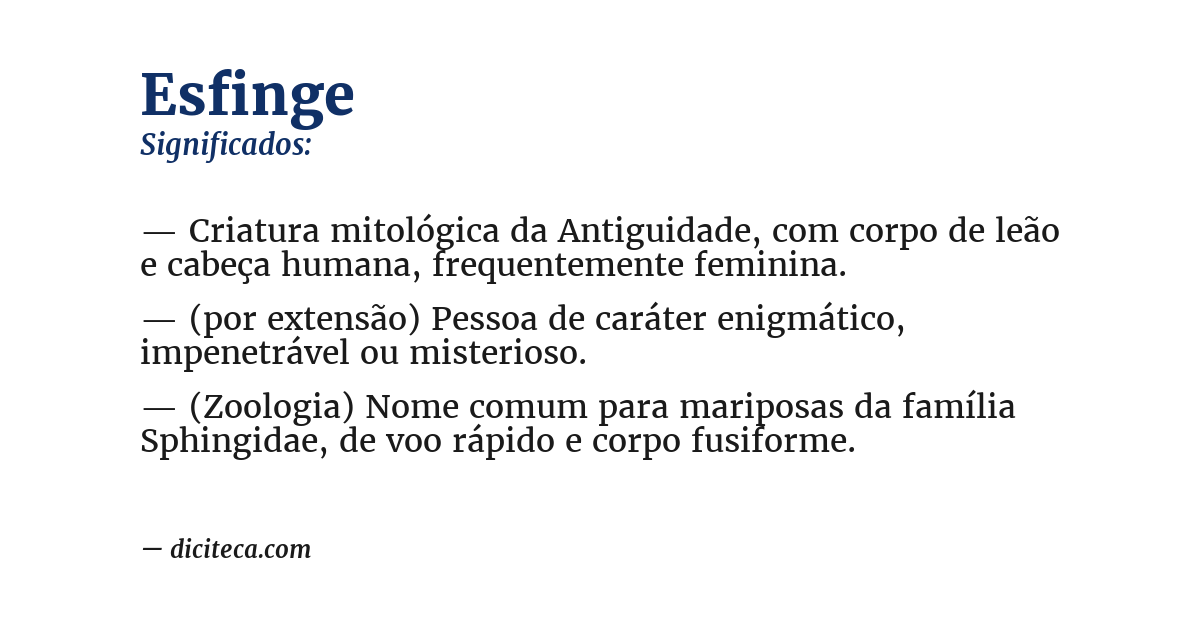 Significado de esfinge