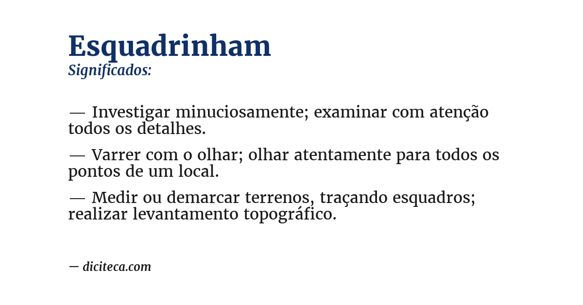 Significado de esquadrinham