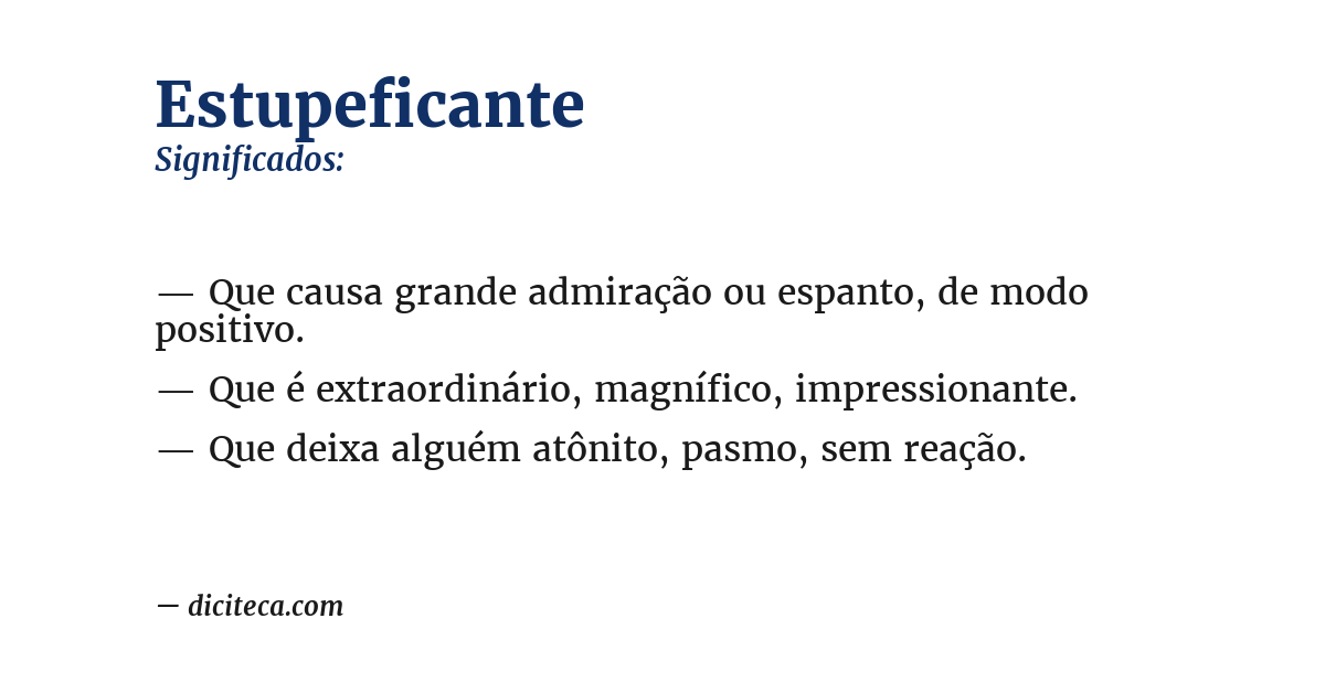 Significado de estupeficante