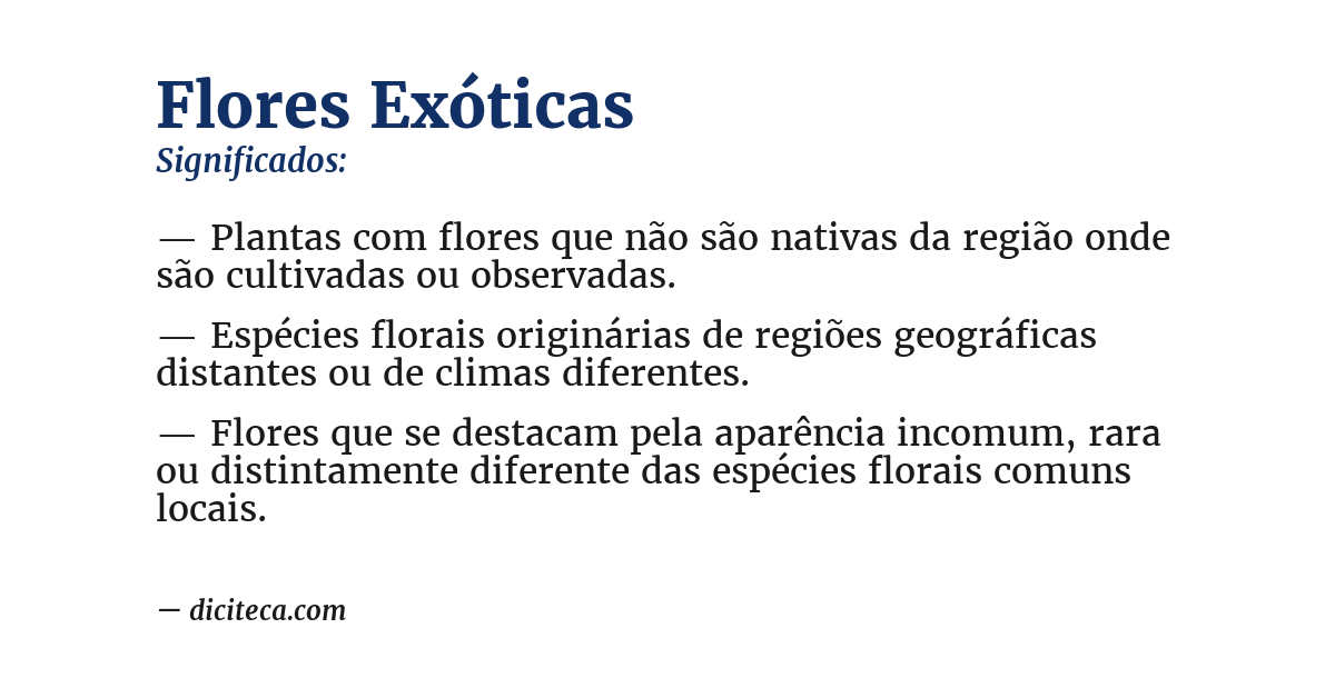 Significado de flores exóticas