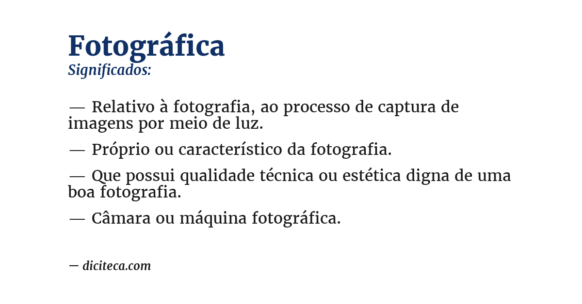 Significado de fotográfica