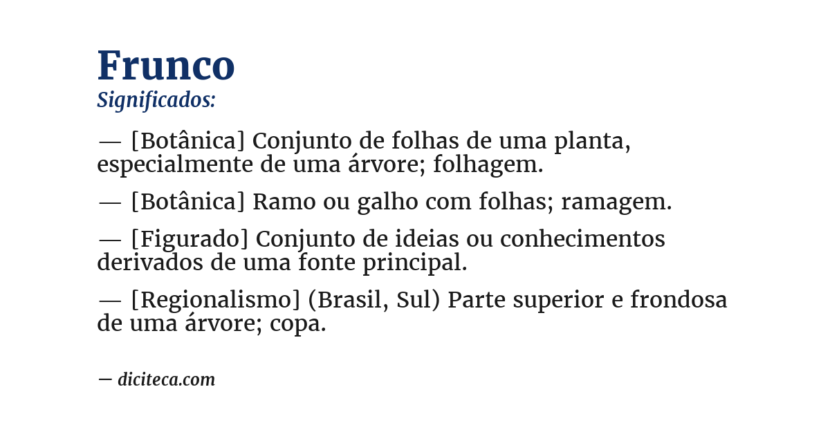 Significado de frunco