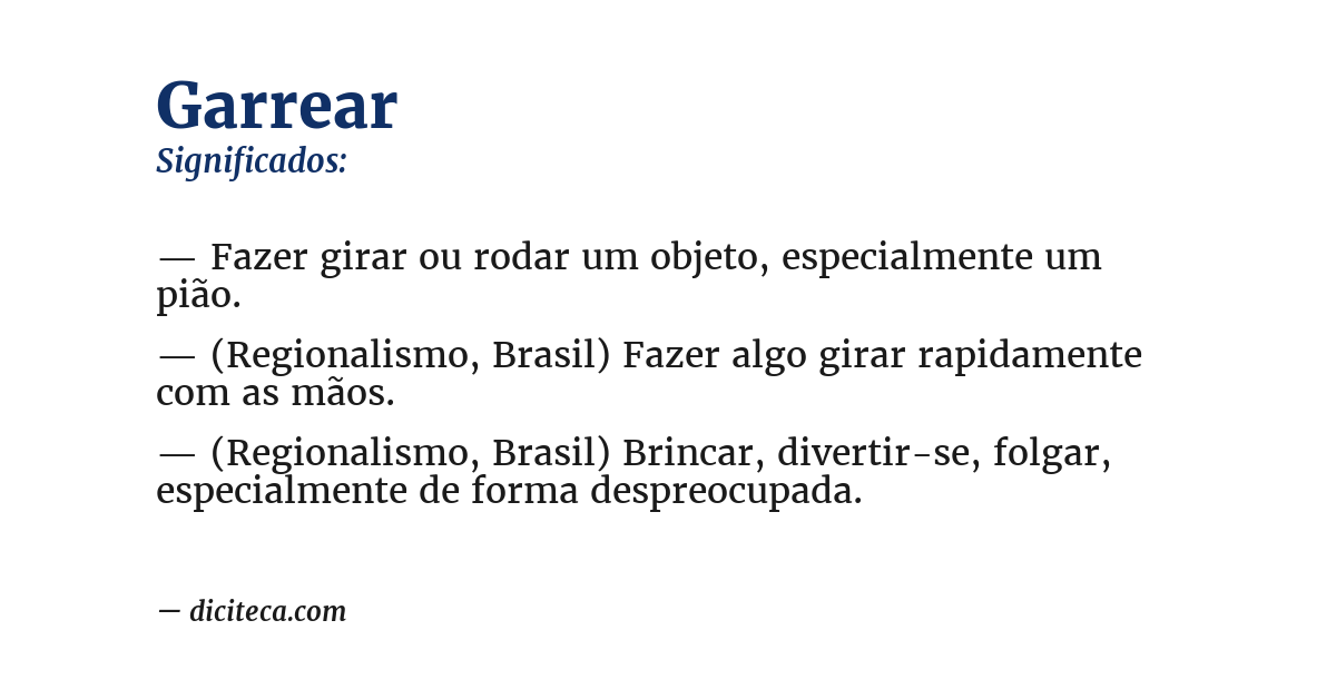 Significado de garrear