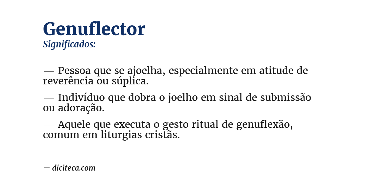 Significado de genuflector
