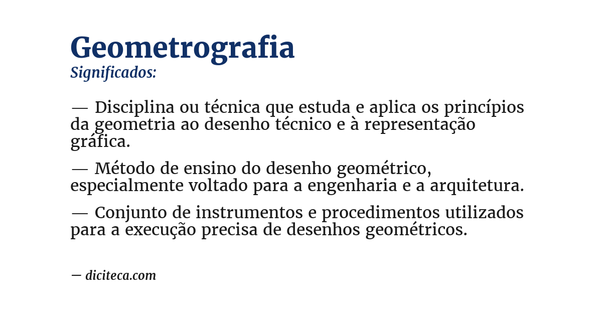 Significado de geometrografia