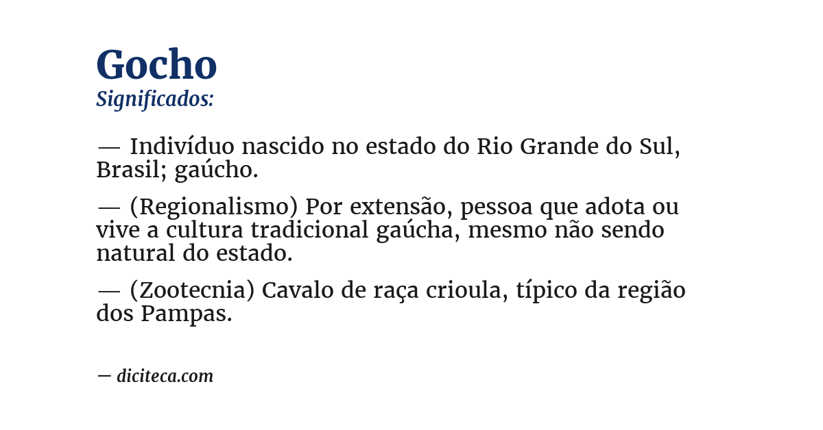 Significado de gocho