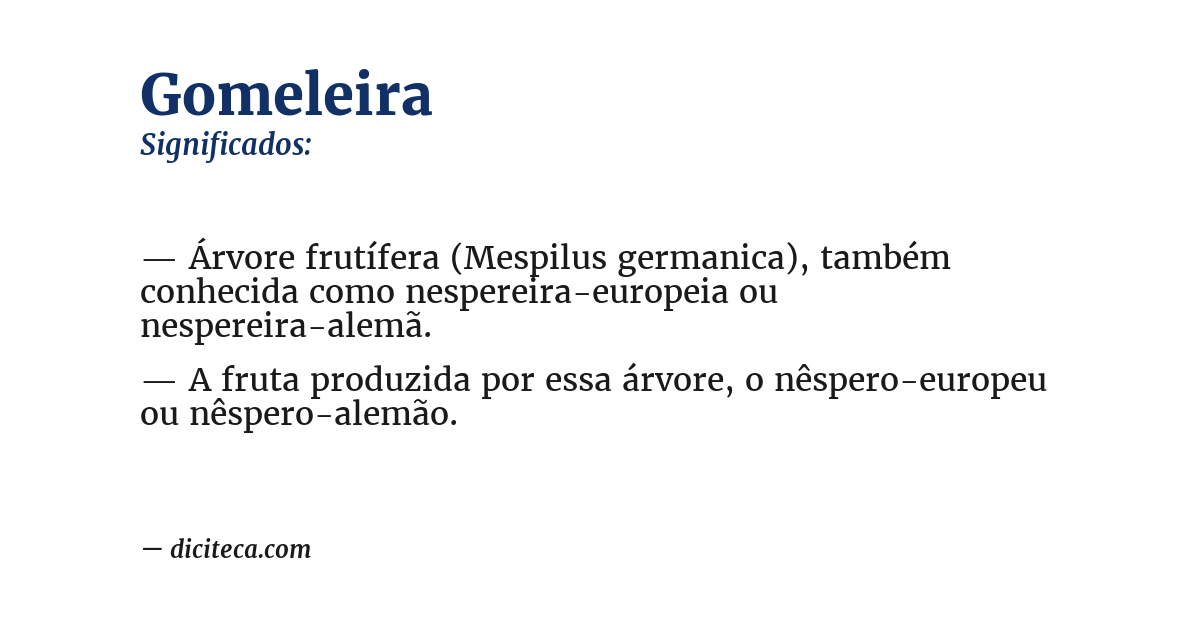 Significado de gomeleira