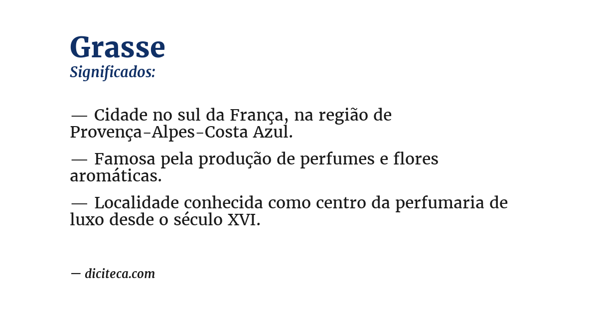 Significado de grasse