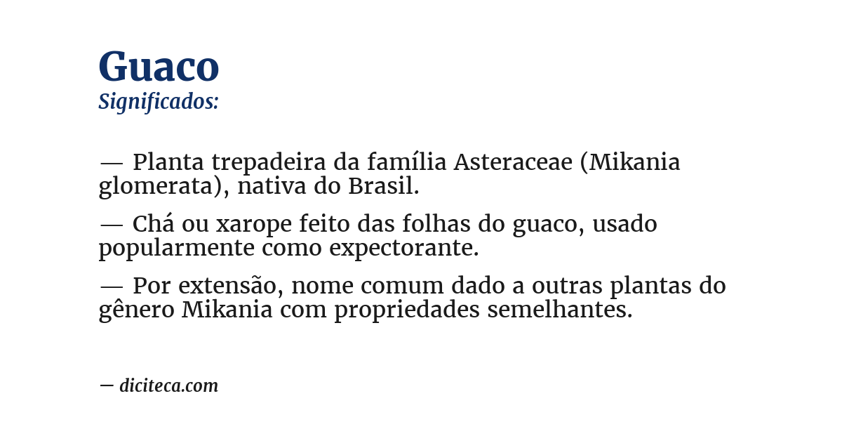 Significado de guaco