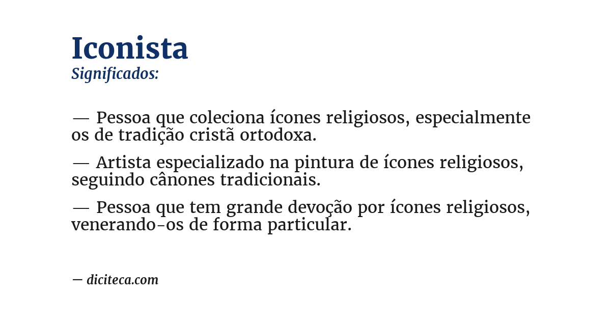 Significado de iconista