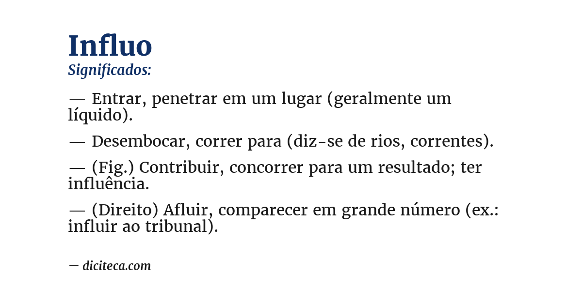 Significado de influo