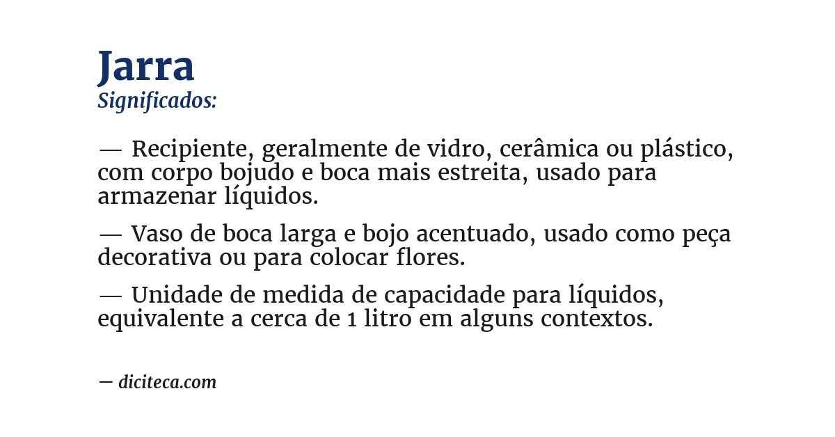 Significado de jarra