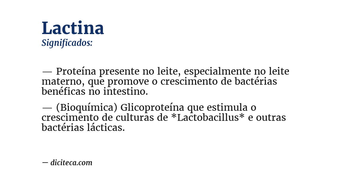 Significado de lactina